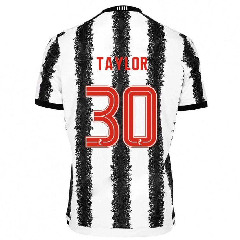 Danxen Kvinder Fraser Taylor #30 Hvid Sort Hjemmebane Spillertrøjer 2025/26 Trøje T-Shirt