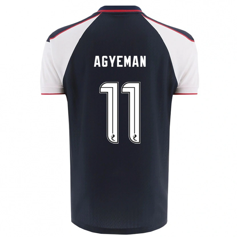 Danxen Kvinder Alfie Agyeman #11 Marineblå Hvid Hjemmebane Spillertrøjer 2025/26 Trøje T-Shirt