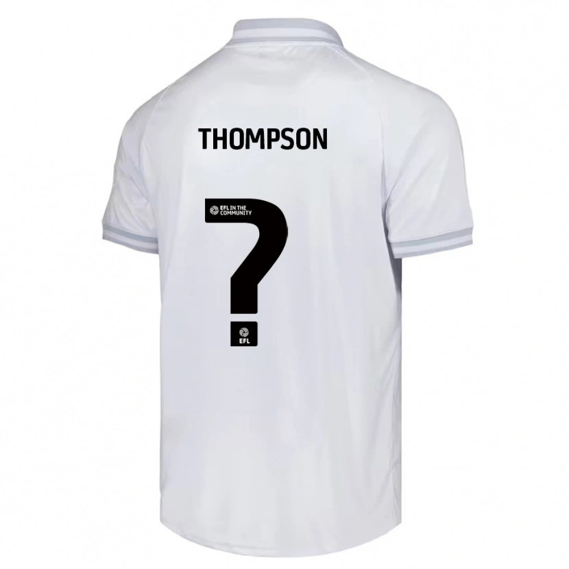 Danxen Kvinder Will Thompson #0 Hvid Grå Sort Udebane Spillertrøjer 2025/26 Trøje T-Shirt