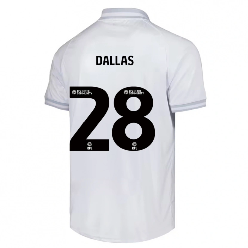 Danxen Kvinder Andy Dallas #28 Hvid Grå Sort Udebane Spillertrøjer 2025/26 Trøje T-Shirt