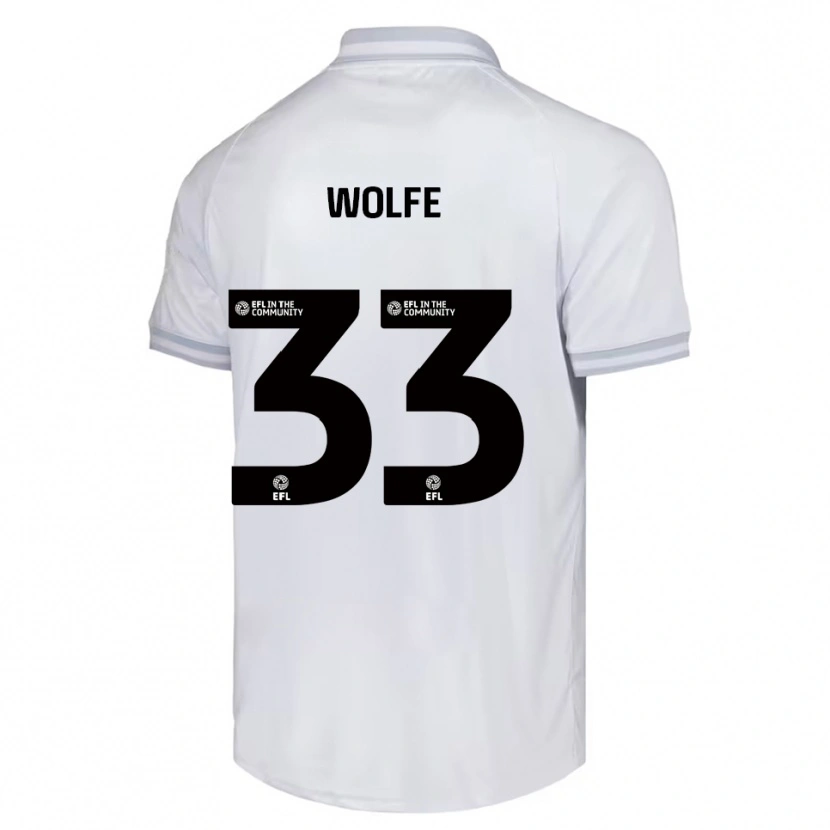 Danxen Kvinder Matty Wolfe #33 Hvid Grå Sort Udebane Spillertrøjer 2025/26 Trøje T-Shirt