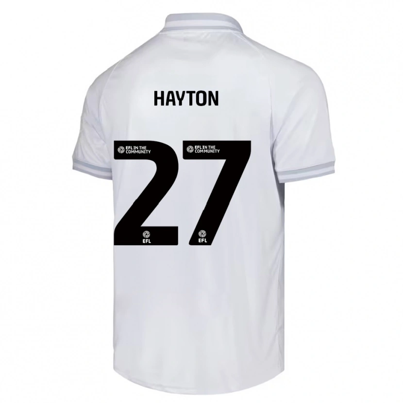 Danxen Kvinder Adam Hayton #27 Hvid Grå Sort Udebane Spillertrøjer 2025/26 Trøje T-Shirt