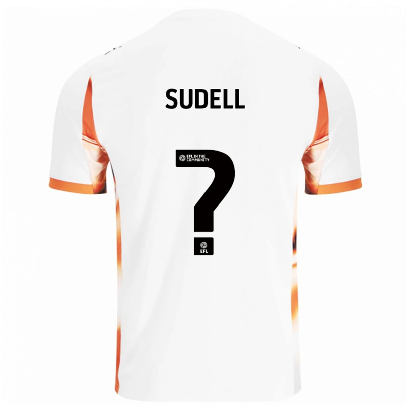 Danxen Kvinder Olivia Sudell #0 Hvid Orange Sort Udebane Spillertrøjer 2025/26 Trøje T-Shirt