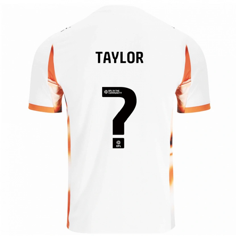 Danxen Kvinder Lilly Taylor #0 Hvid Orange Sort Udebane Spillertrøjer 2025/26 Trøje T-Shirt