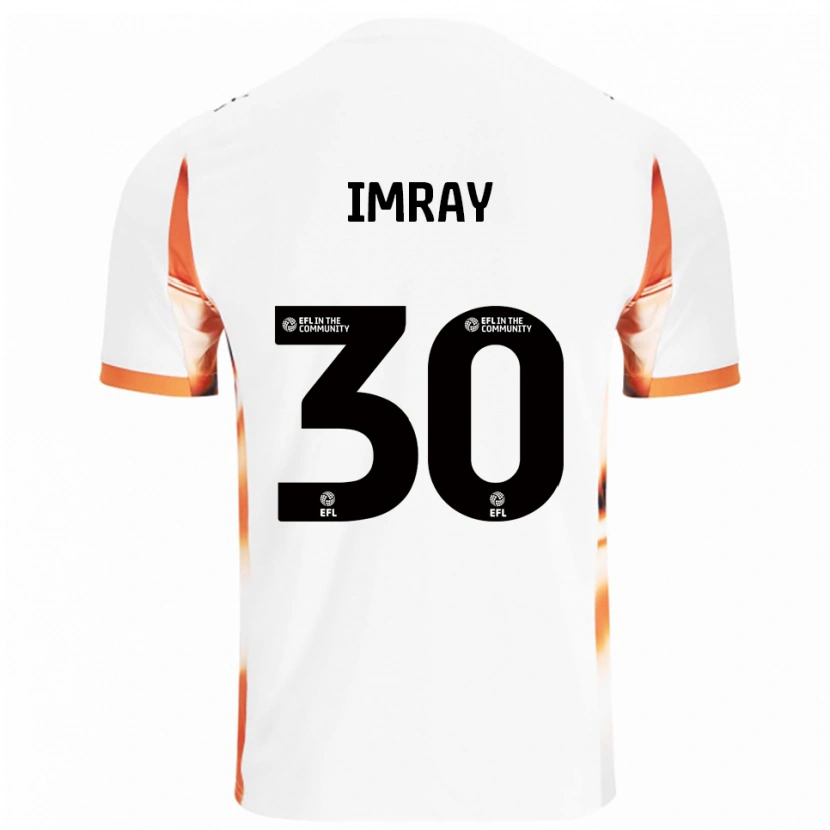 Danxen Kvinder Danny Imray #30 Hvid Orange Sort Udebane Spillertrøjer 2025/26 Trøje T-Shirt