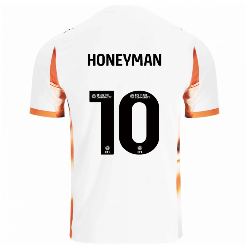 Danxen Kvinder George Honeyman #10 Hvid Orange Sort Udebane Spillertrøjer 2025/26 Trøje T-Shirt