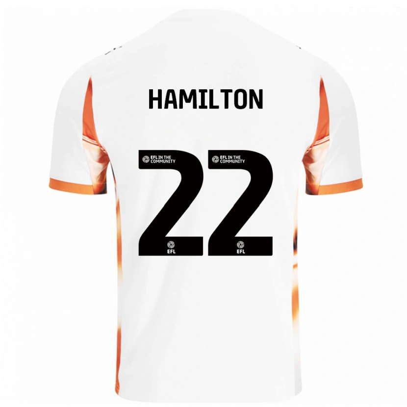 Danxen Kvinder Cj Hamilton #22 Hvid Orange Sort Udebane Spillertrøjer 2025/26 Trøje T-Shirt