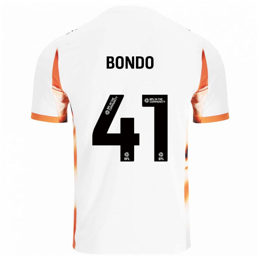 Danxen Kvinder Terry Bondo #41 Hvid Orange Sort Udebane Spillertrøjer 2025/26 Trøje T-Shirt