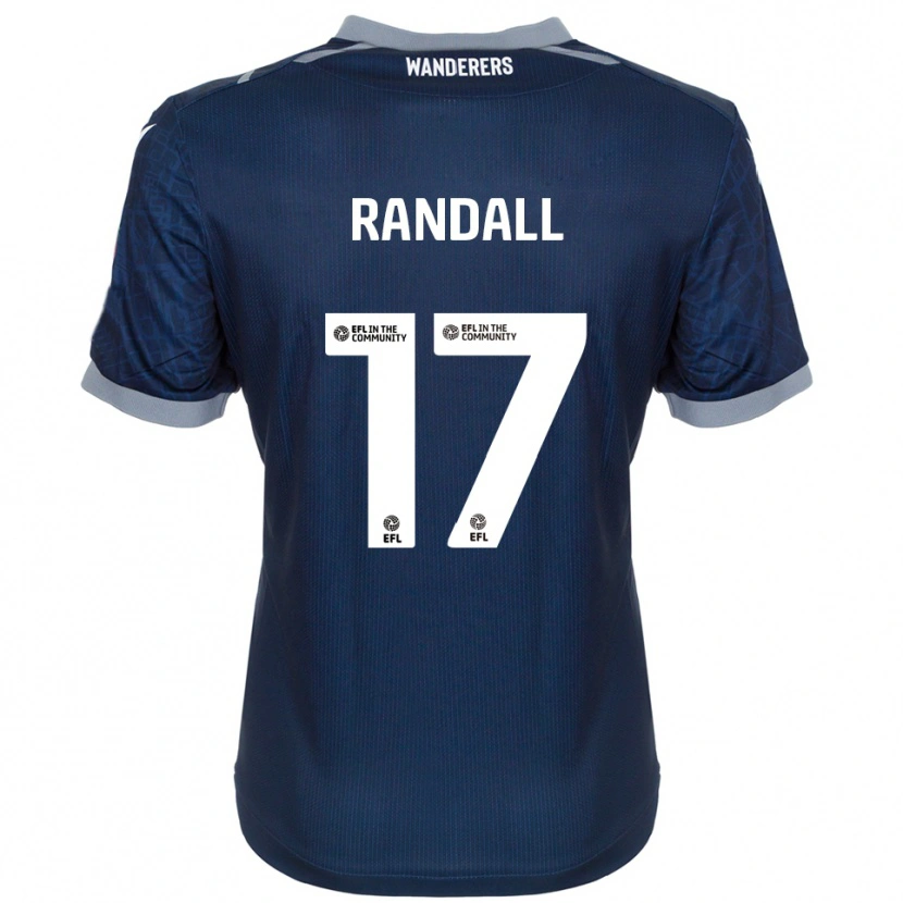 Danxen Kvinder Joel Randall #17 Marineblå Grå Udebane Spillertrøjer 2025/26 Trøje T-Shirt