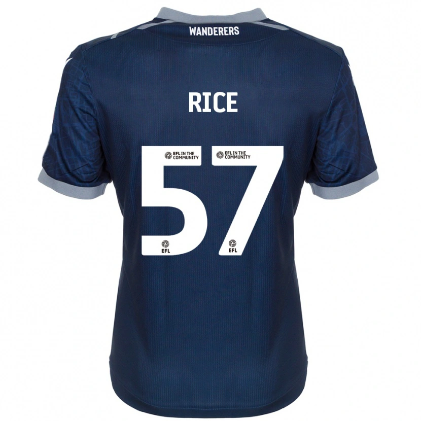Danxen Kvinder Harrison Rice #57 Marineblå Grå Udebane Spillertrøjer 2025/26 Trøje T-Shirt