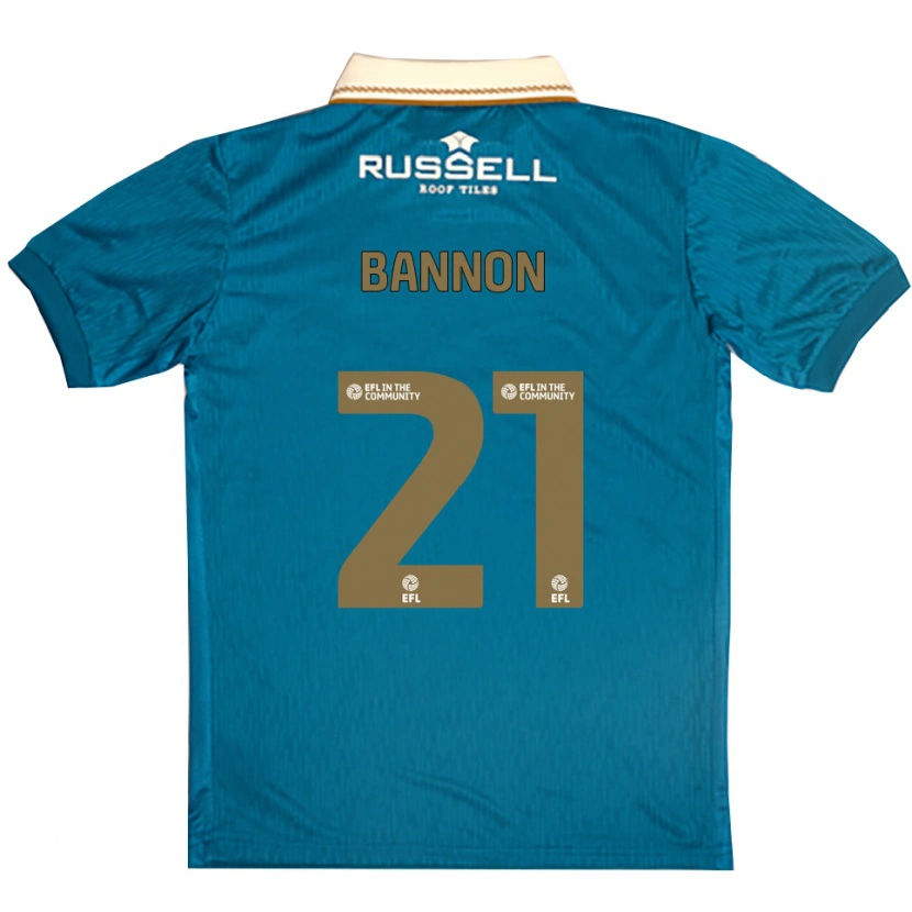 Danxen Kvinder Alex Bannon #21 Lyseblå Hvid Udebane Spillertrøjer 2025/26 Trøje T-Shirt