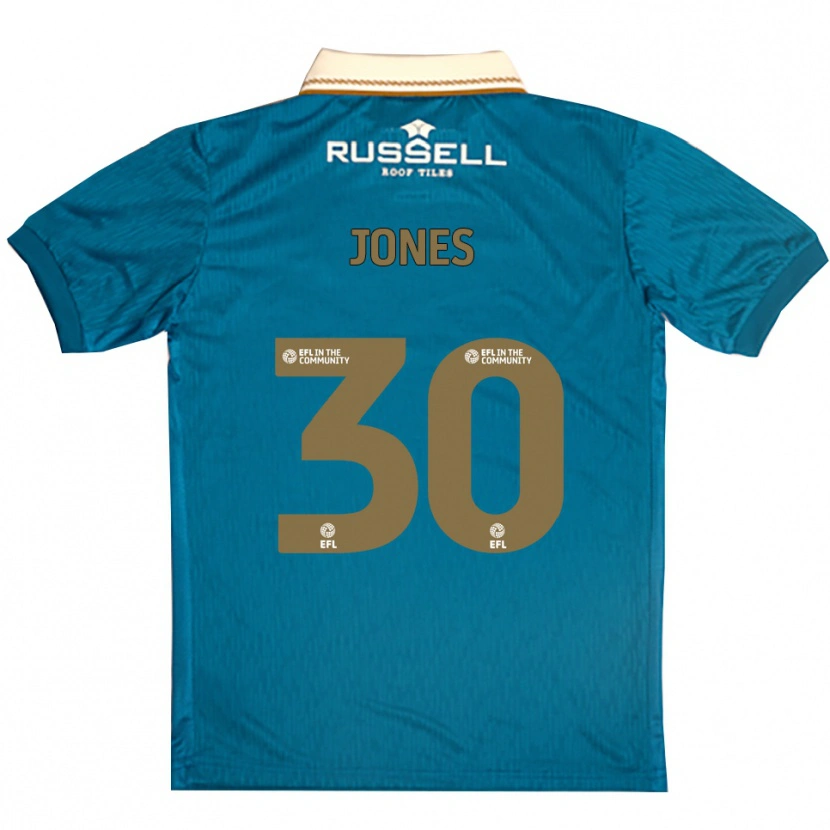 Danxen Kvinder James Jones #30 Lyseblå Hvid Udebane Spillertrøjer 2025/26 Trøje T-Shirt