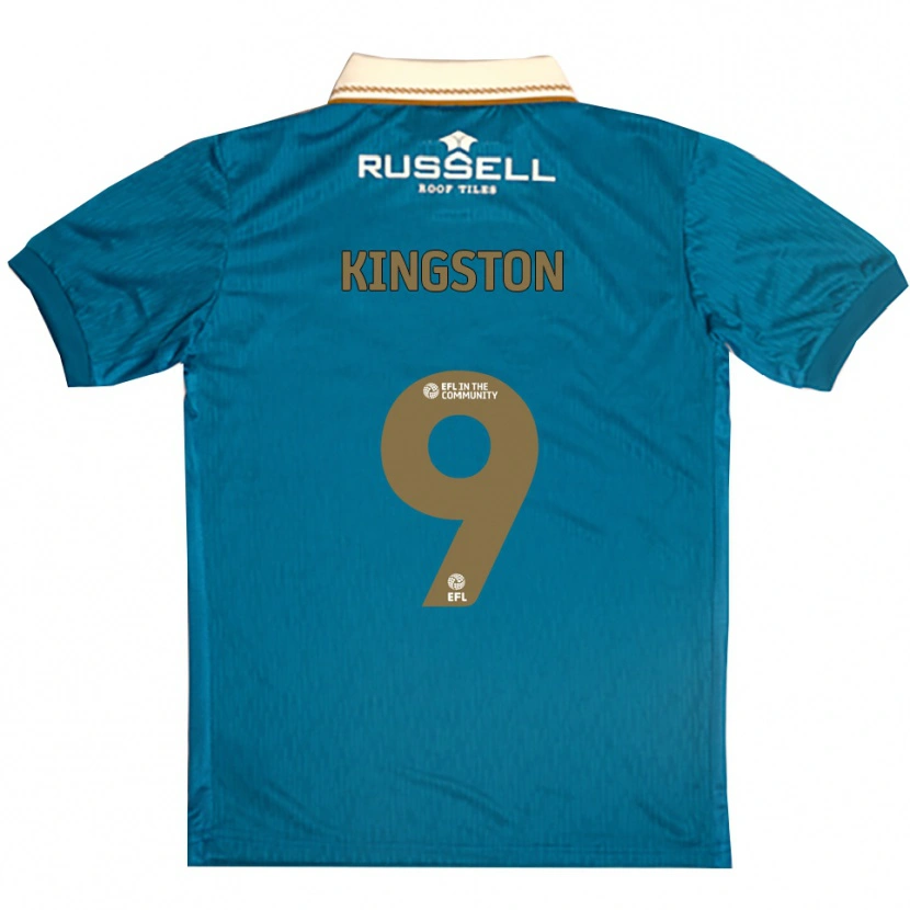 Danxen Kvinder Steph Kingston #9 Lyseblå Hvid Udebane Spillertrøjer 2025/26 Trøje T-Shirt
