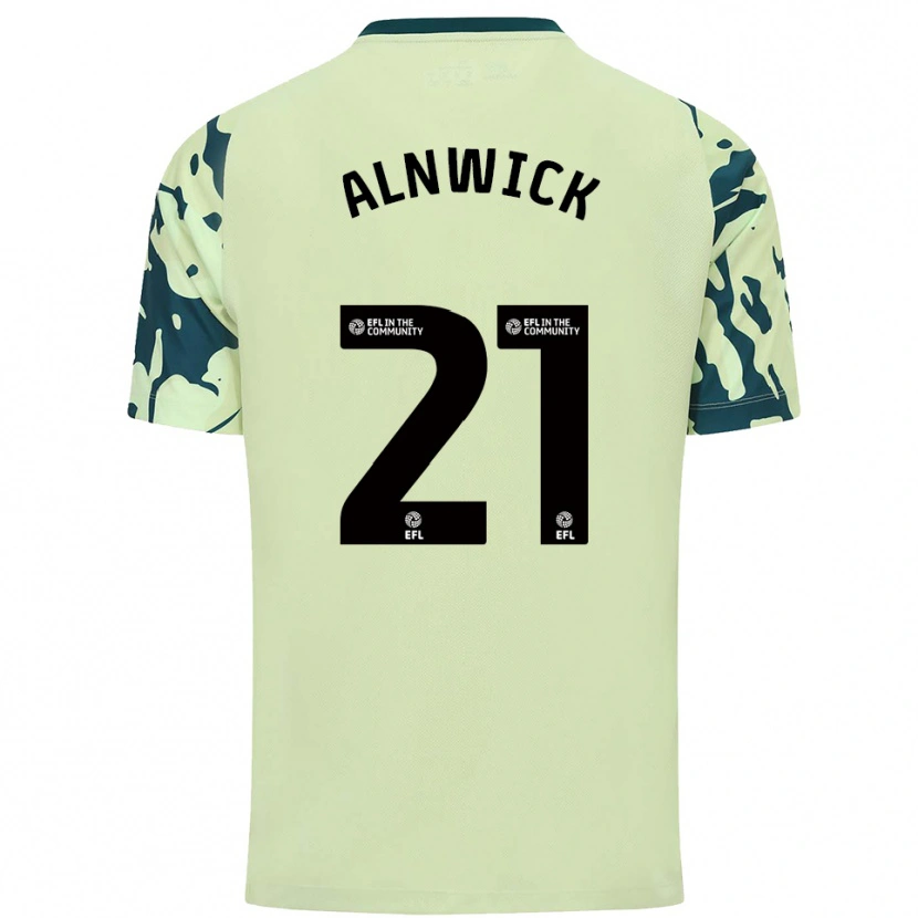 Danxen Kvinder Jak Alnwick #21 Mørkegrøn Udebane Spillertrøjer 2025/26 Trøje T-Shirt
