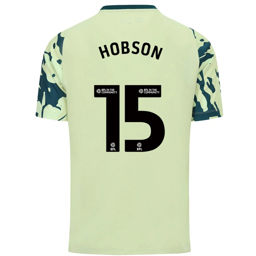 Danxen Kvinder Jacob Hobson #15 Mørkegrøn Udebane Spillertrøjer 2025/26 Trøje T-Shirt