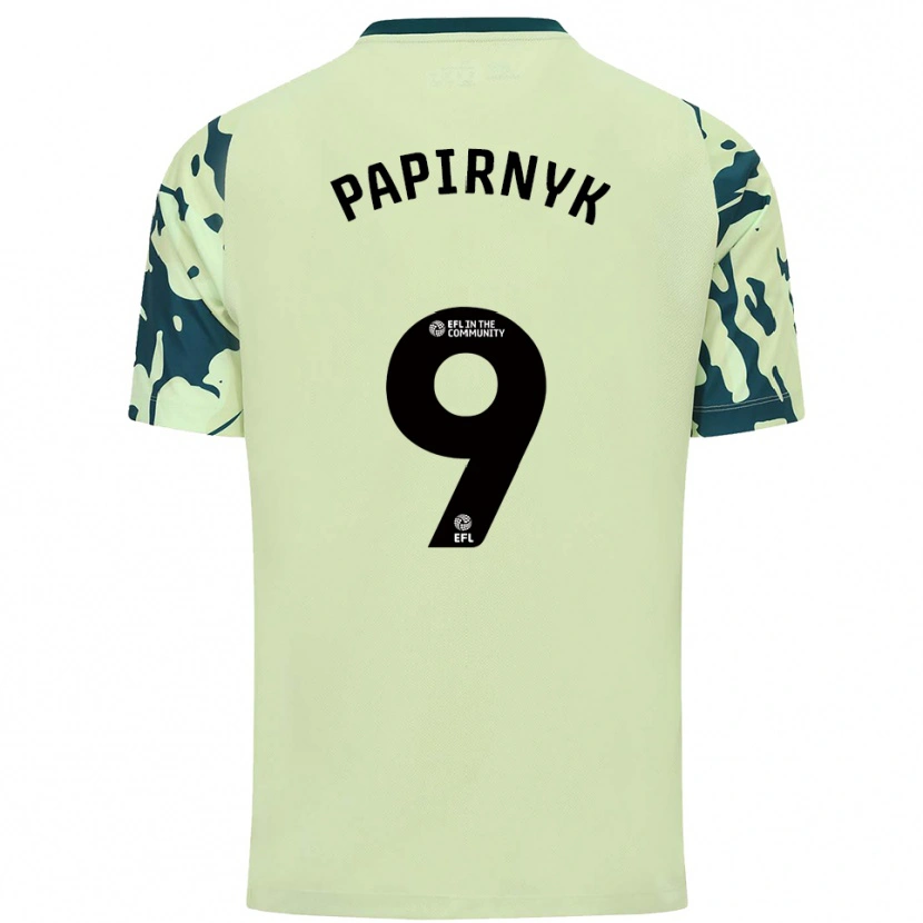 Danxen Kvinder Leo Papirnyk #9 Mørkegrøn Udebane Spillertrøjer 2025/26 Trøje T-Shirt