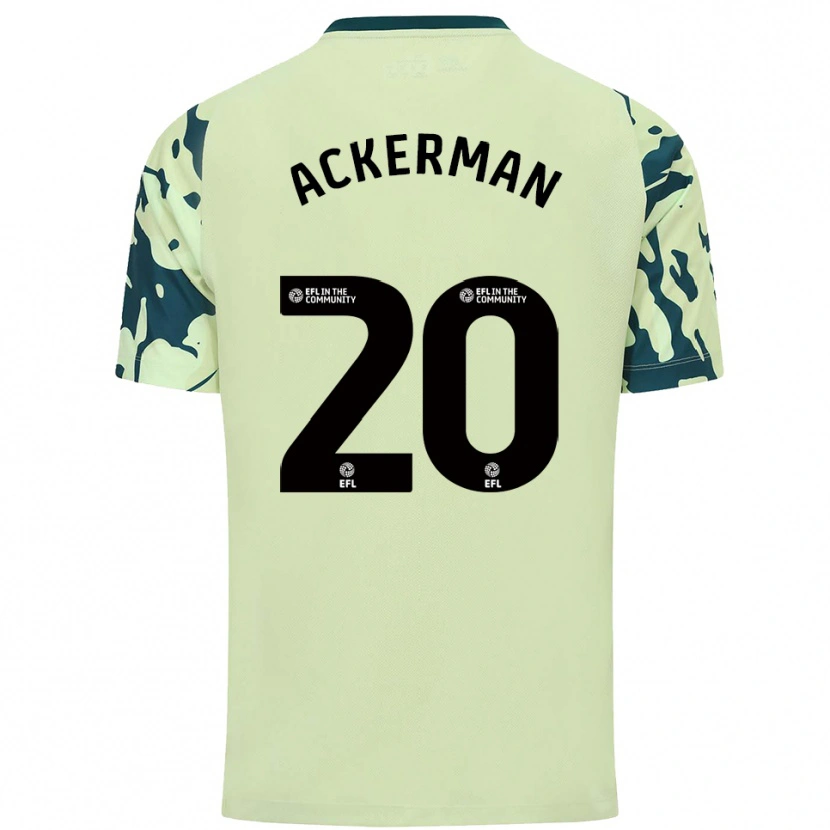 Danxen Kvinder Mali Ackerman #20 Mørkegrøn Udebane Spillertrøjer 2025/26 Trøje T-Shirt