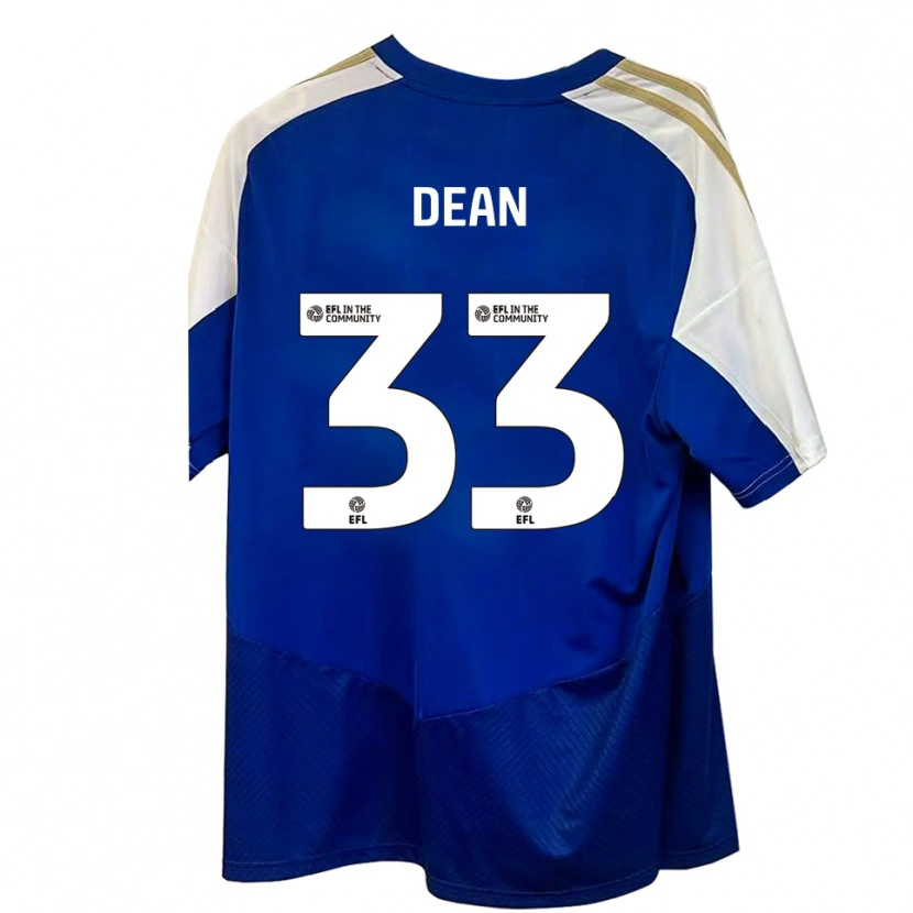 Danxen Kvinder Tom Dean #33 Blå Hvid Guld Udebane Spillertrøjer 2025/26 Trøje T-Shirt
