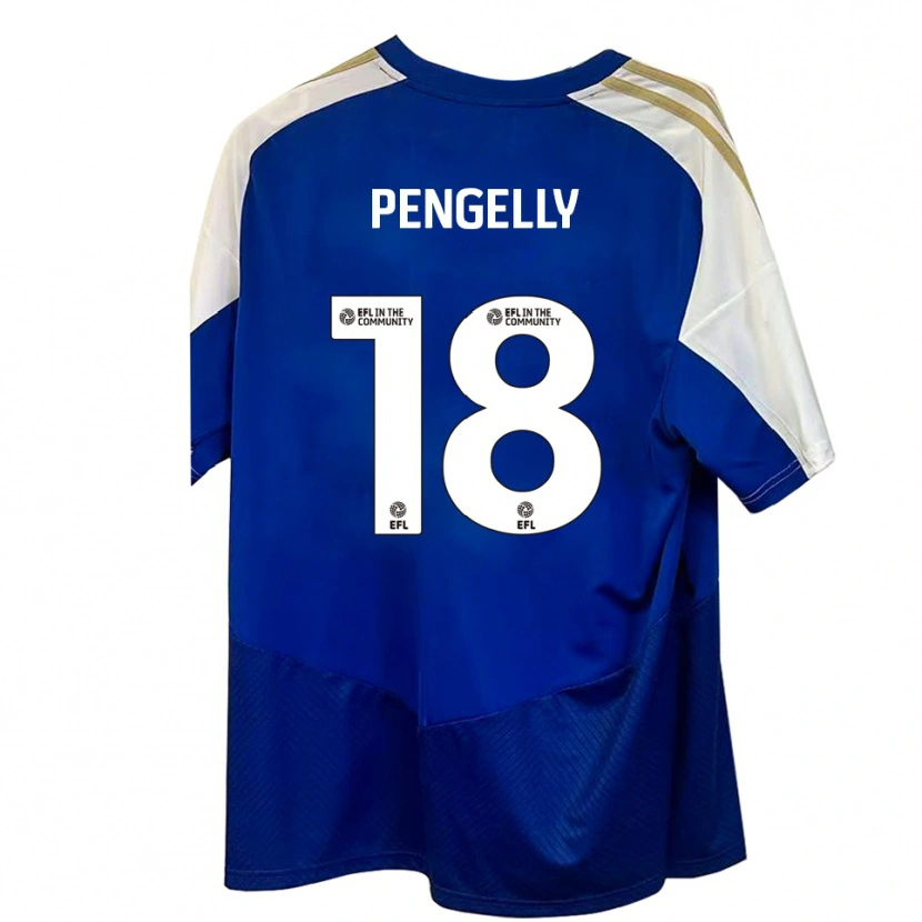 Danxen Kvinder Connie Pengelly #18 Blå Hvid Guld Udebane Spillertrøjer 2025/26 Trøje T-Shirt