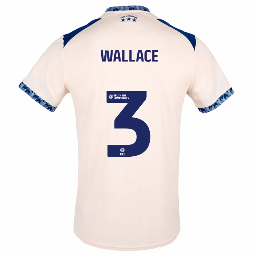 Danxen Kvinder Murray Wallace #3 Offwhite Marineblå Udebane Spillertrøjer 2025/26 Trøje T-Shirt