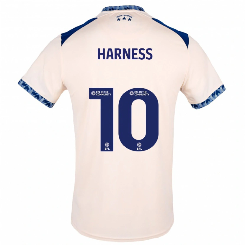 Danxen Kvinder Marcus Harness #10 Offwhite Marineblå Udebane Spillertrøjer 2025/26 Trøje T-Shirt