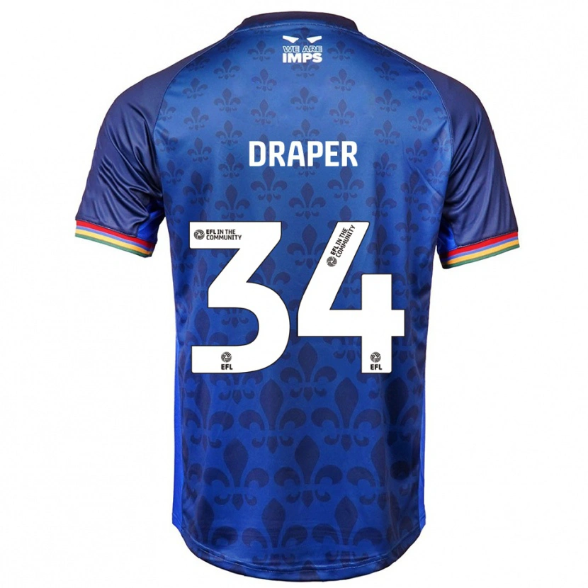 Danxen Kvinder Freddie Draper #34 Blå Marineblå Udebane Spillertrøjer 2025/26 Trøje T-Shirt
