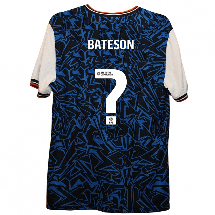 Danxen Kvinder Jack Bateson #0 Blå Sort Hvid Udebane Spillertrøjer 2025/26 Trøje T-Shirt