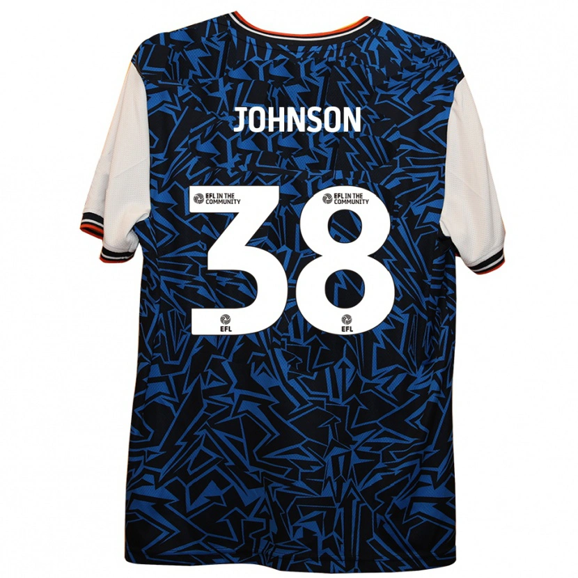 Danxen Kvinder Joe Johnson #38 Blå Sort Hvid Udebane Spillertrøjer 2025/26 Trøje T-Shirt