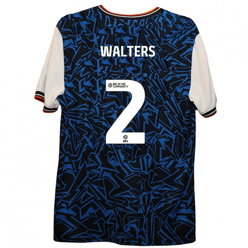 Danxen Kvinder Reuell Walters #2 Blå Sort Hvid Udebane Spillertrøjer 2025/26 Trøje T-Shirt