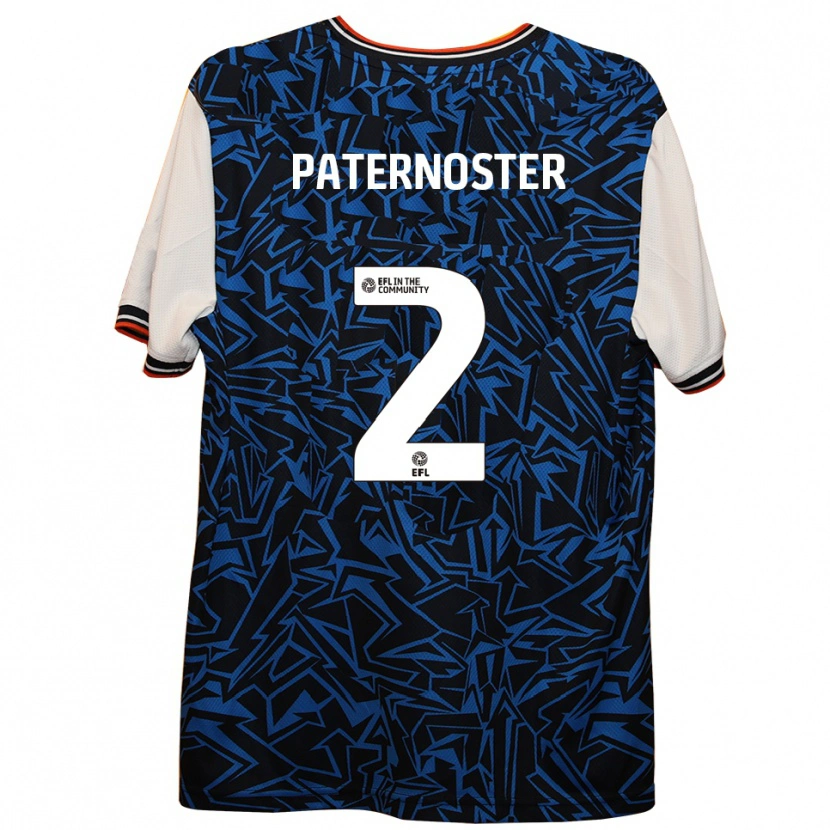 Danxen Kvinder Vladimir Paternoster #2 Blå Sort Hvid Udebane Spillertrøjer 2025/26 Trøje T-Shirt