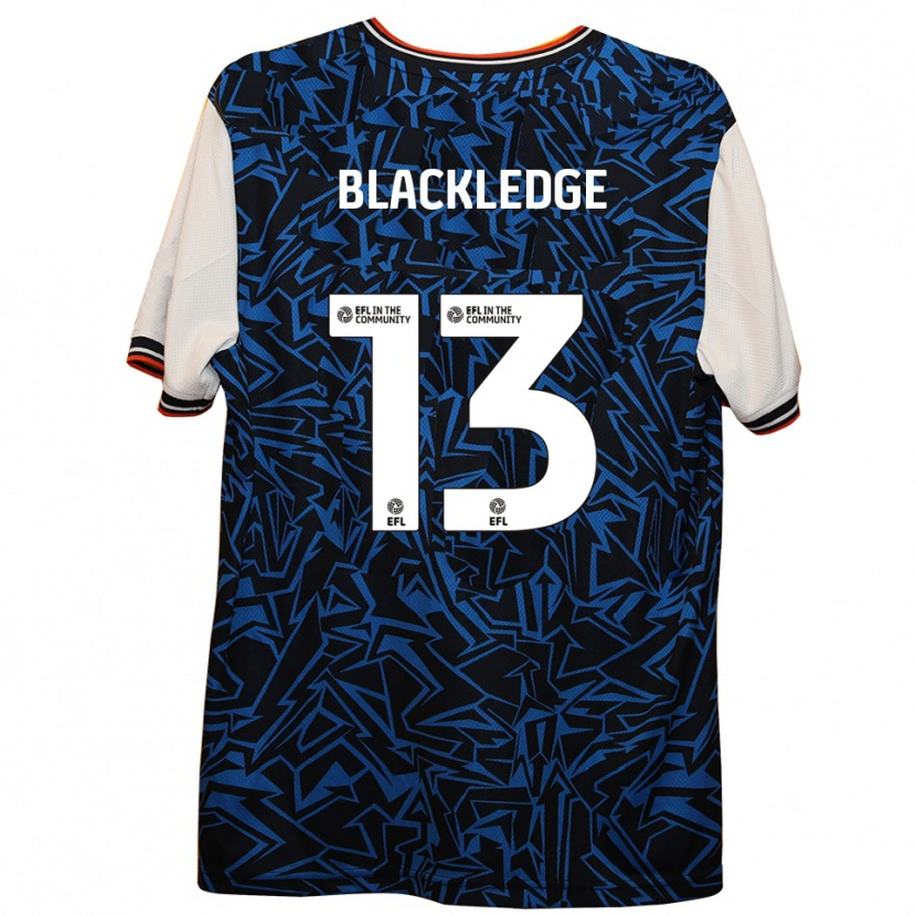 Danxen Kvinder Henry Blackledge #13 Blå Sort Hvid Udebane Spillertrøjer 2025/26 Trøje T-Shirt