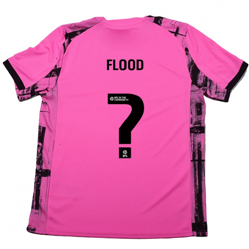 Danxen Kvinder Aimee Flood #0 Rose Rød Sort Udebane Spillertrøjer 2025/26 Trøje T-Shirt