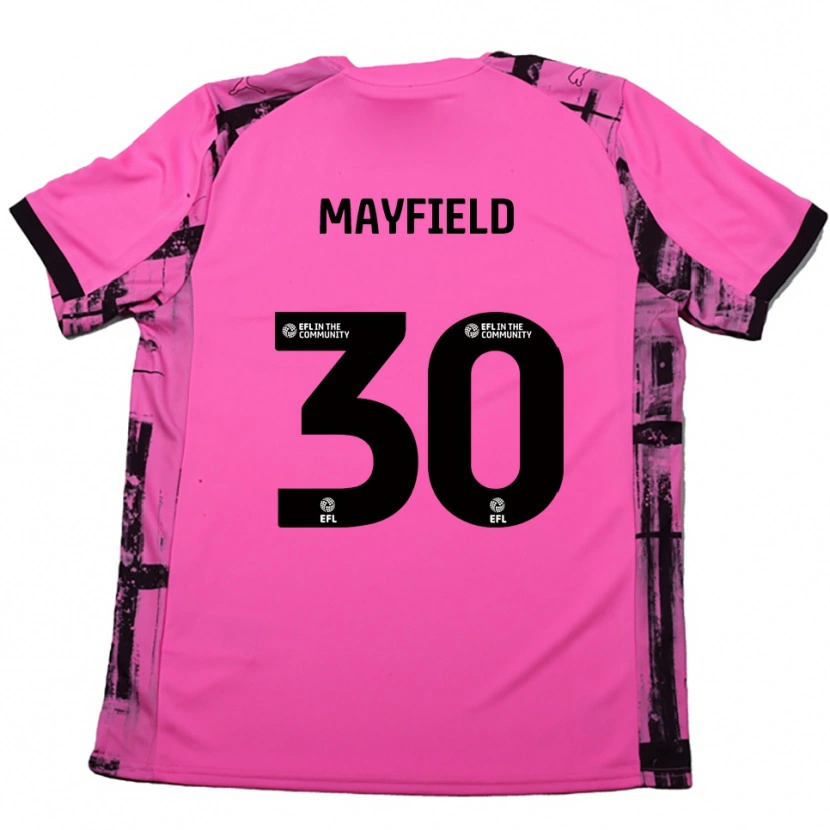Danxen Kvinder Holly Mayfield #30 Rose Rød Sort Udebane Spillertrøjer 2025/26 Trøje T-Shirt