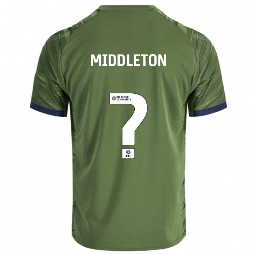 Danxen Kvinder Katie Middleton #0 Grøn Hvid Udebane Spillertrøjer 2025/26 Trøje T-Shirt