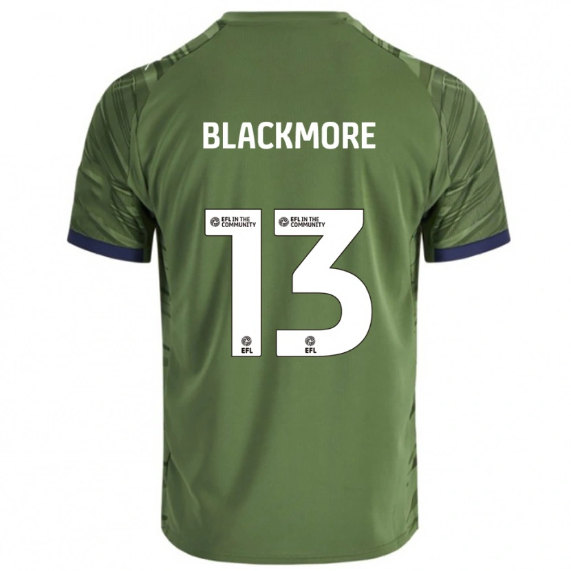 Danxen Kvinder Will Blackmore #13 Grøn Hvid Udebane Spillertrøjer 2025/26 Trøje T-Shirt