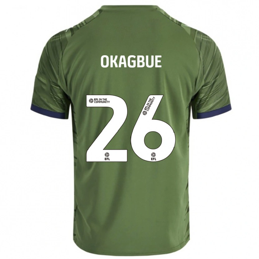 Danxen Kvinder David Okagbue #26 Grøn Hvid Udebane Spillertrøjer 2025/26 Trøje T-Shirt