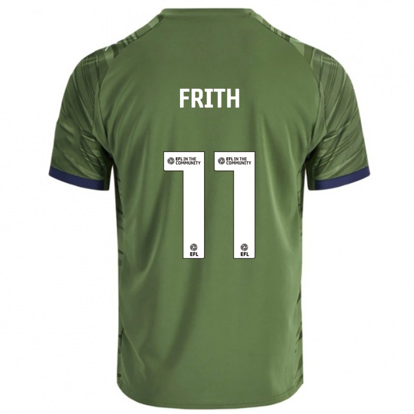 Danxen Kvinder Declan Frith #11 Grøn Hvid Udebane Spillertrøjer 2025/26 Trøje T-Shirt
