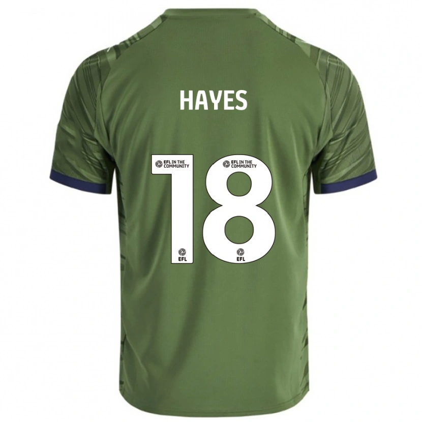 Danxen Kvinder Cian Hayes #18 Grøn Hvid Udebane Spillertrøjer 2025/26 Trøje T-Shirt