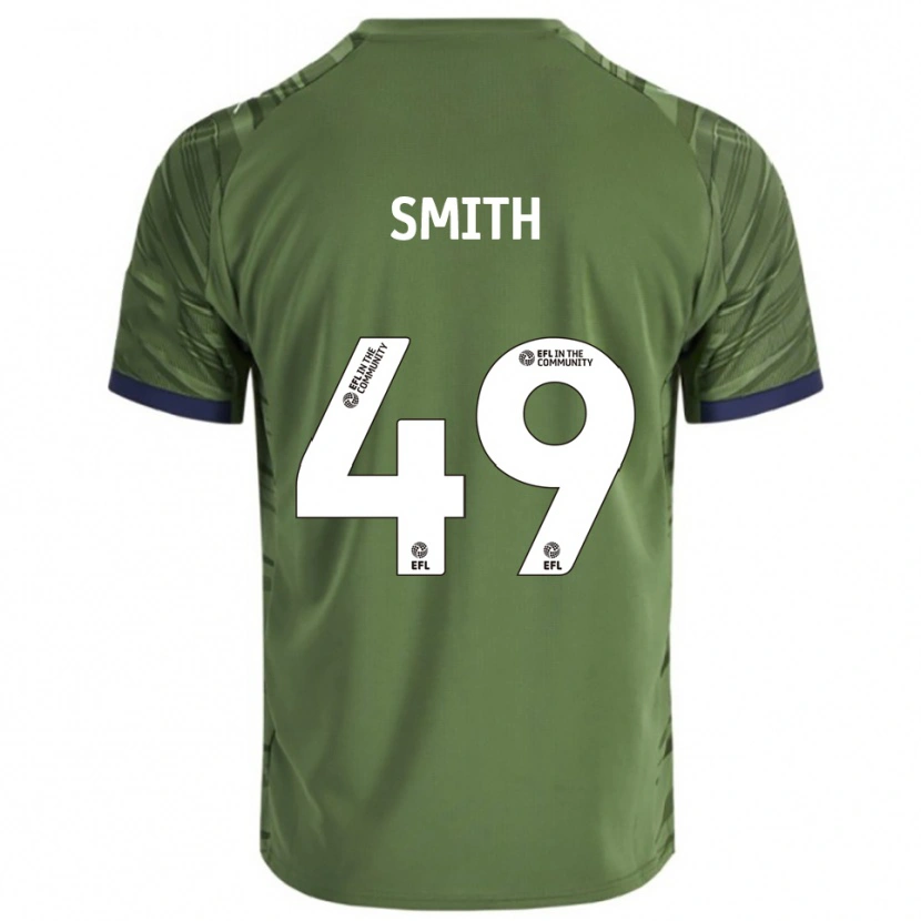 Danxen Kvinder Bastian Smith #49 Grøn Hvid Udebane Spillertrøjer 2025/26 Trøje T-Shirt