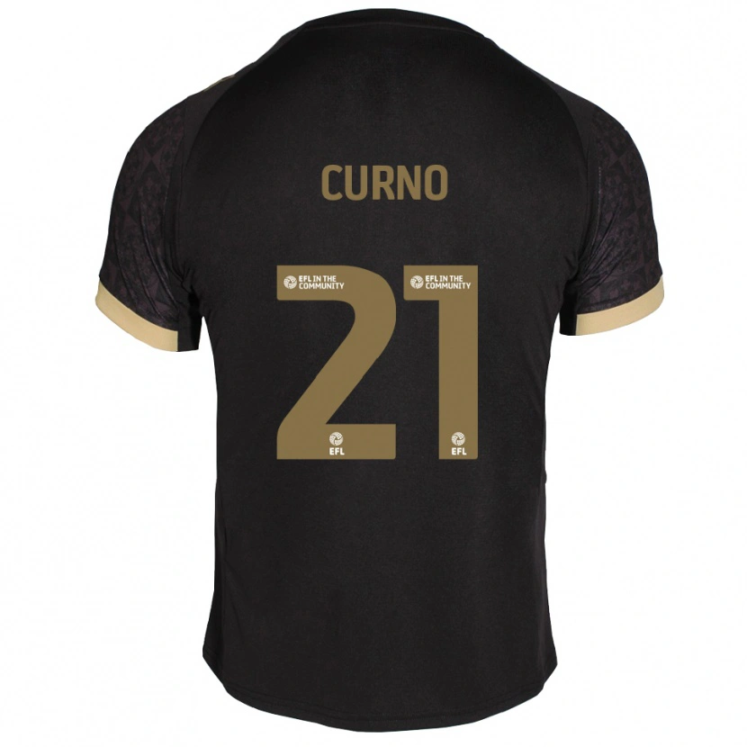 Danxen Kvinder Maddi Curno #21 Sort Guld Udebane Spillertrøjer 2025/26 Trøje T-Shirt