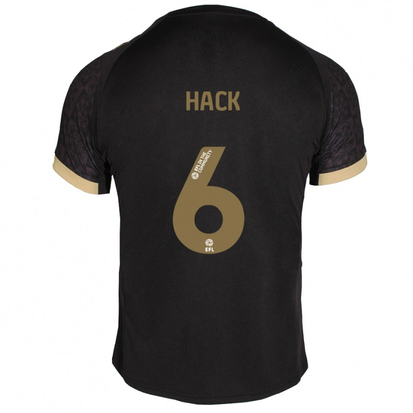 Danxen Kvinder Lucy Hack #6 Sort Guld Udebane Spillertrøjer 2025/26 Trøje T-Shirt
