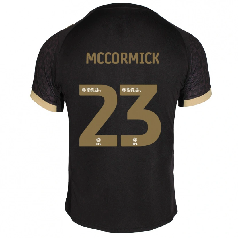 Danxen Kvinder Leo Mccormick #23 Sort Guld Udebane Spillertrøjer 2025/26 Trøje T-Shirt