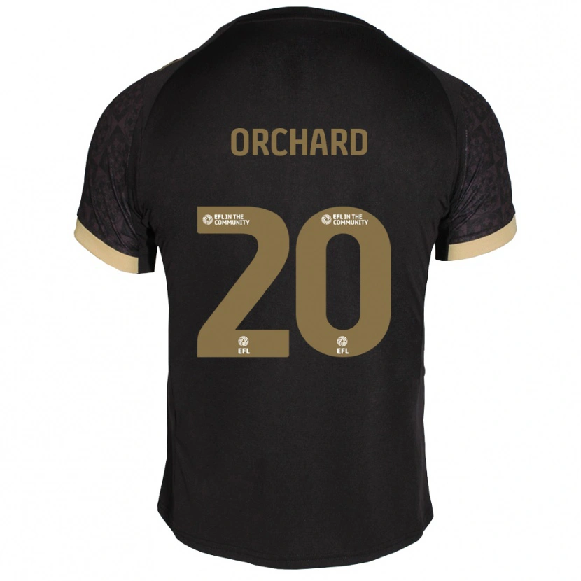 Danxen Kvinder Fern Orchard #20 Sort Guld Udebane Spillertrøjer 2025/26 Trøje T-Shirt