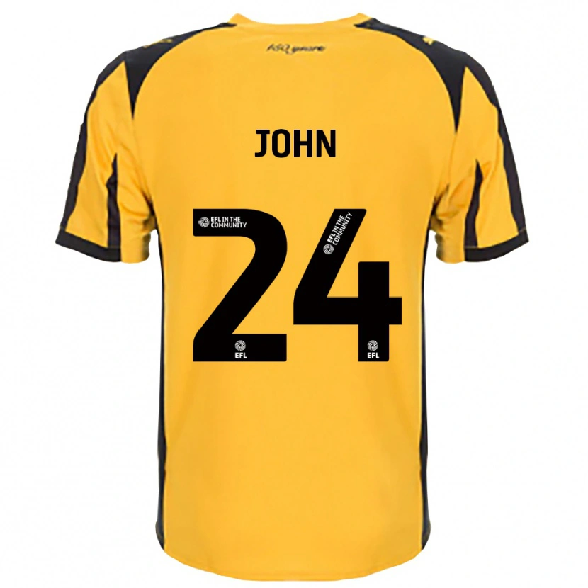 Danxen Kvinder Kyle John #24 Orange Sort Udebane Spillertrøjer 2025/26 Trøje T-Shirt