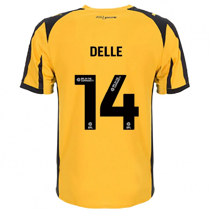 Danxen Kvinder Mani Delle #14 Orange Sort Udebane Spillertrøjer 2025/26 Trøje T-Shirt