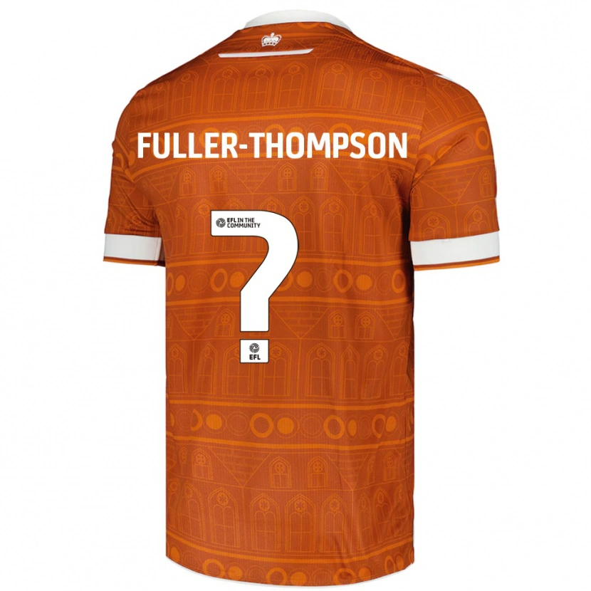 Danxen Kvinder Kallum Fuller-Thompson #0 Orange Hvid Udebane Spillertrøjer 2025/26 Trøje T-Shirt