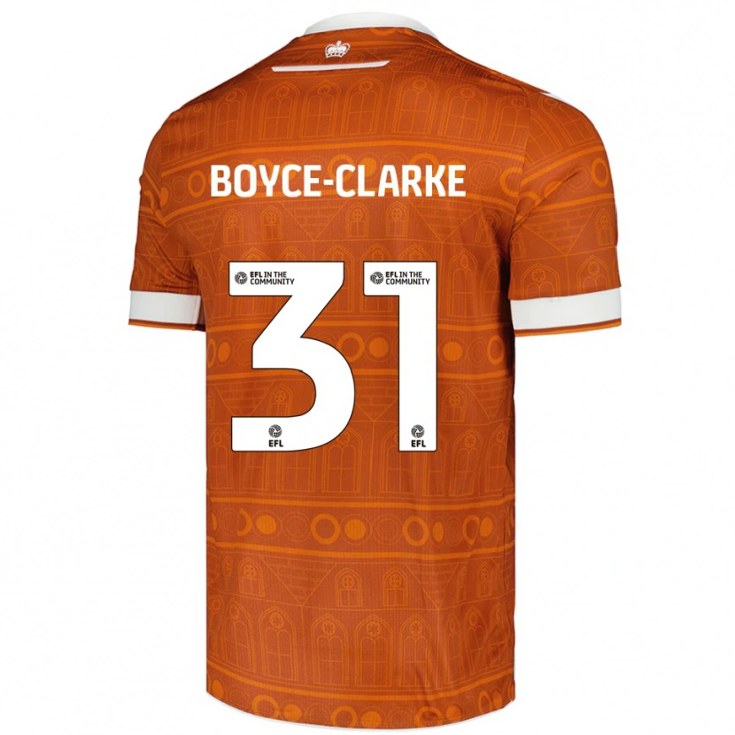 Danxen Kvinder Coniah Boyce-Clarke #31 Orange Hvid Udebane Spillertrøjer 2025/26 Trøje T-Shirt