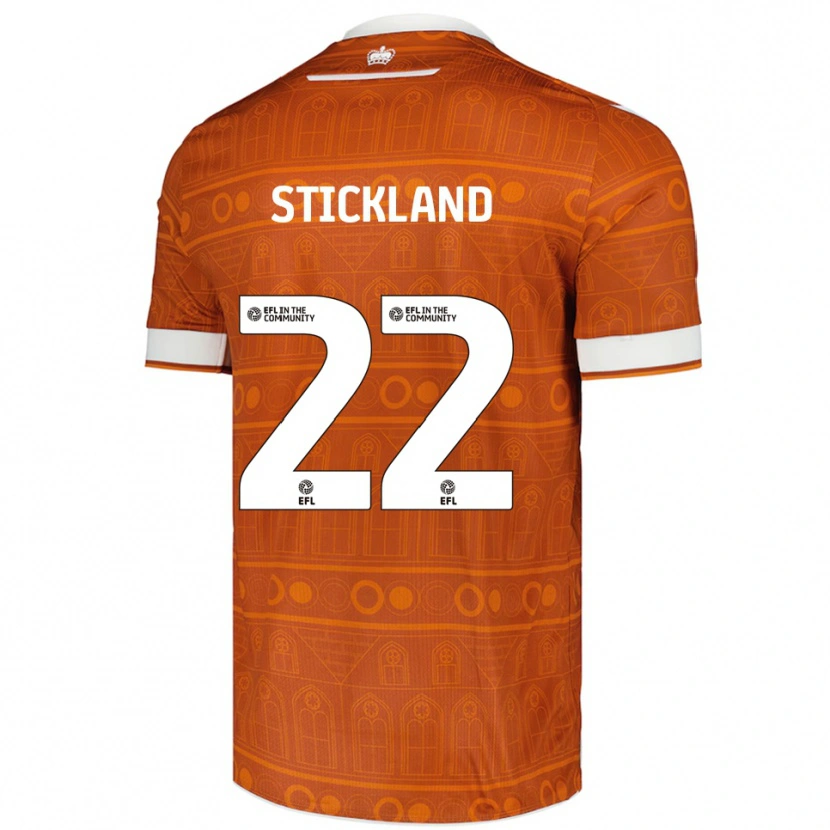 Danxen Kvinder Michael Stickland #22 Orange Hvid Udebane Spillertrøjer 2025/26 Trøje T-Shirt
