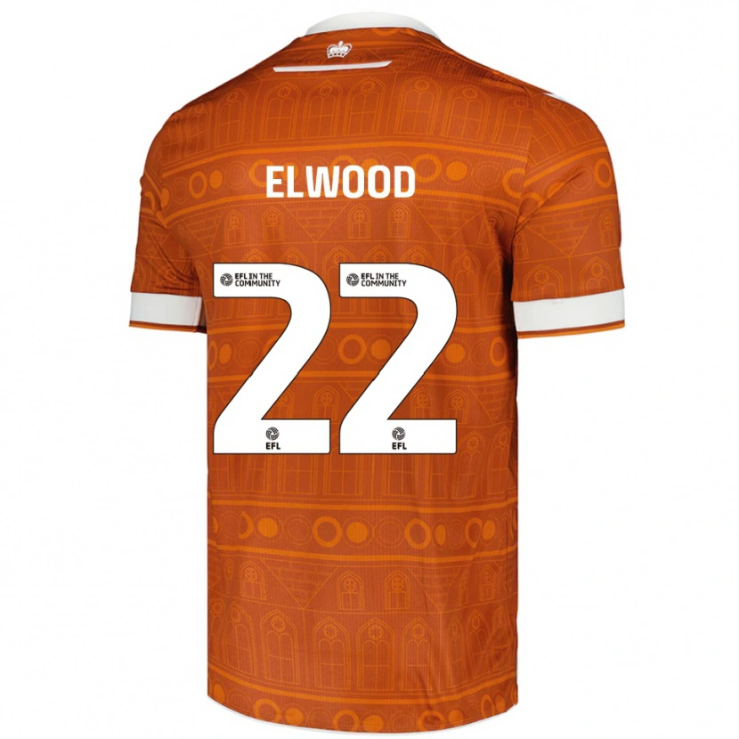 Danxen Kvinder Amelia Elwood #22 Orange Hvid Udebane Spillertrøjer 2025/26 Trøje T-Shirt