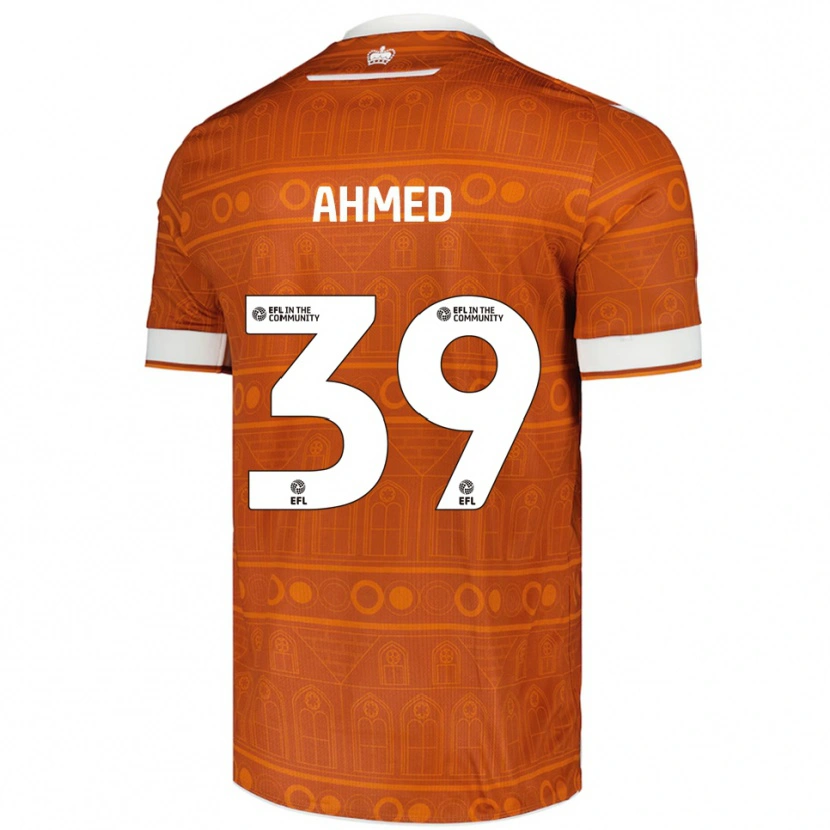 Danxen Kvinder Ashqar Ahmed #39 Orange Hvid Udebane Spillertrøjer 2025/26 Trøje T-Shirt